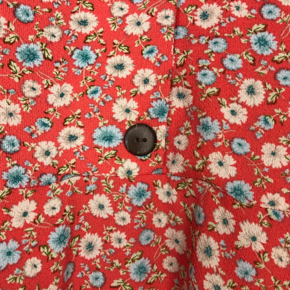 NWOT Orange & Blue Floral Tiered Maxi Dress - Picture 11 of 14